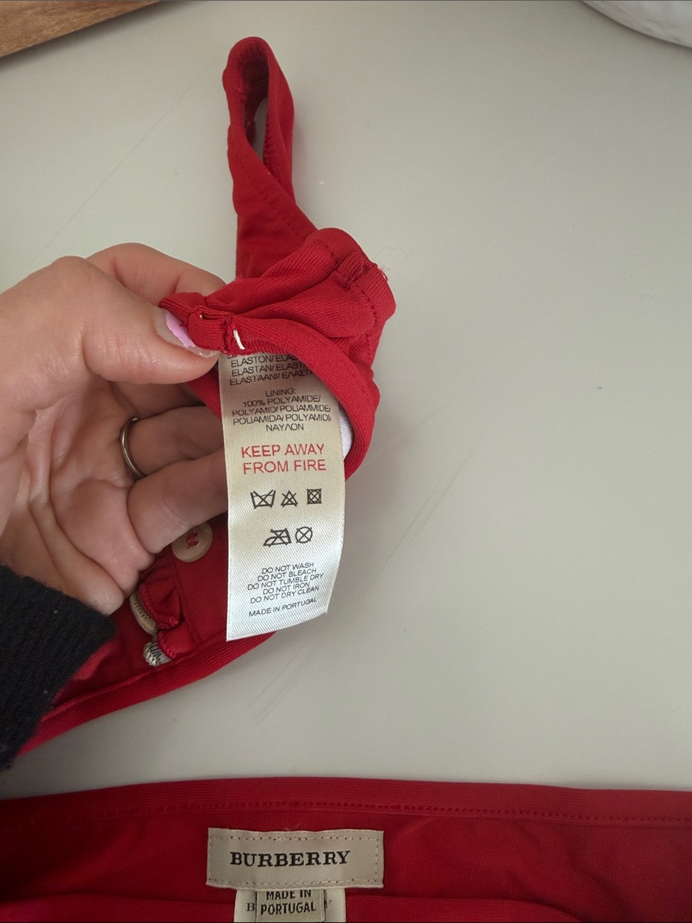 Burberry Red Ruffle-Front Bikini Set - Picture 2 of 4